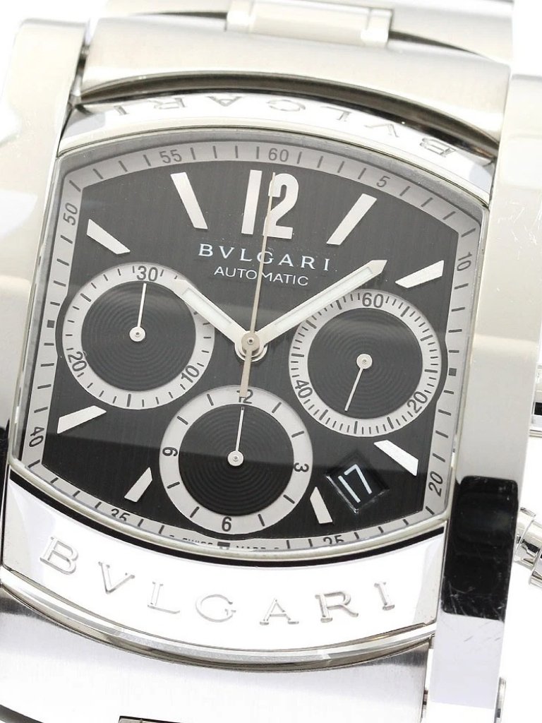 Bvlgari Assioma Aa48sch Chronograph Date Black Dial Automatic Mens Watch900463